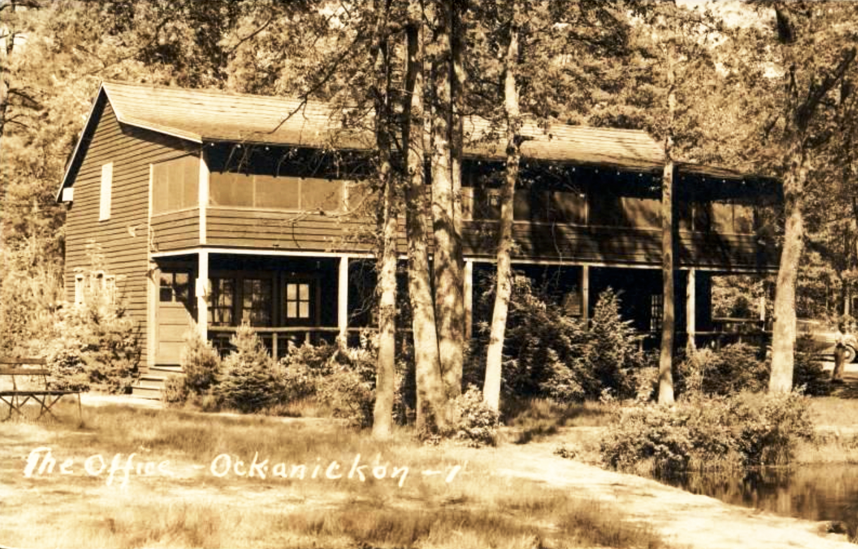 Medford Lakes Building at Lake Ockinickon c 1910 Medford Lakes Old Pictures of